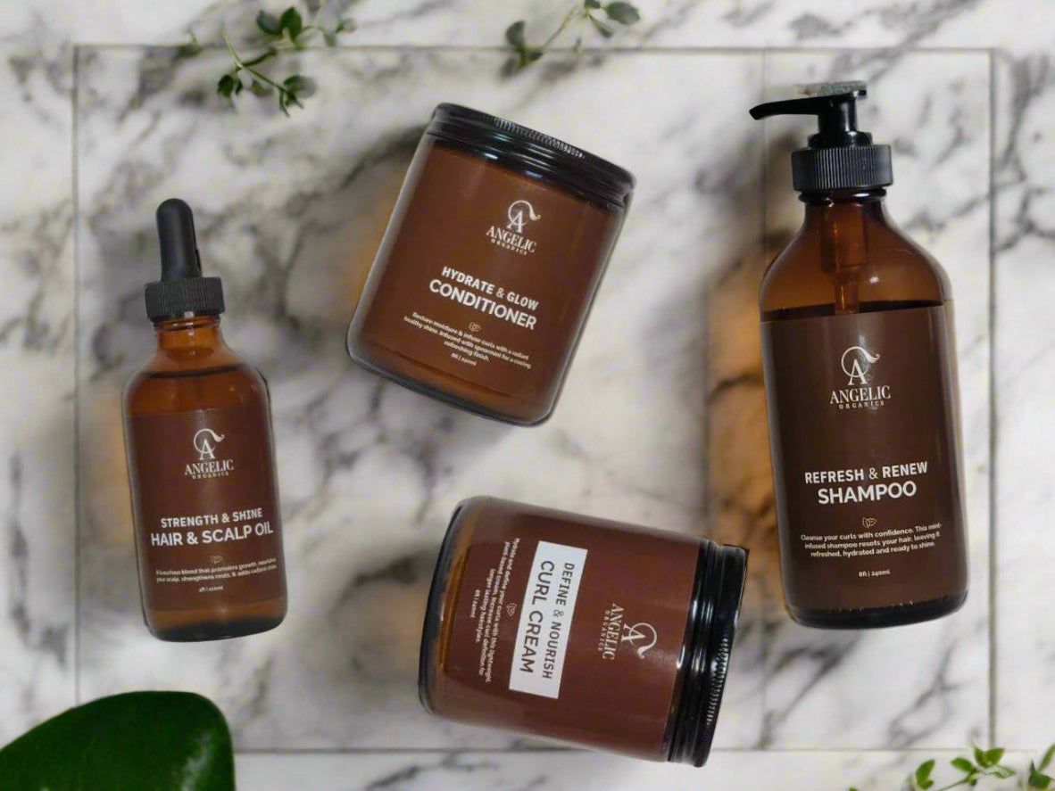 👑 The Halo Bundle – Complete 4-Step Ritual for Curly + Coily Hair