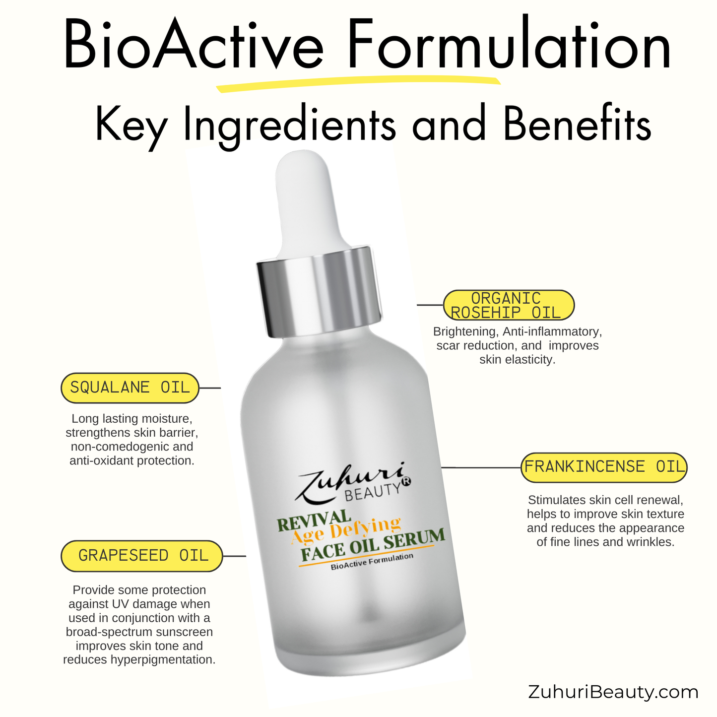 Zuhuri Beauty Age-Defying REVIVAL Face Oil Serum