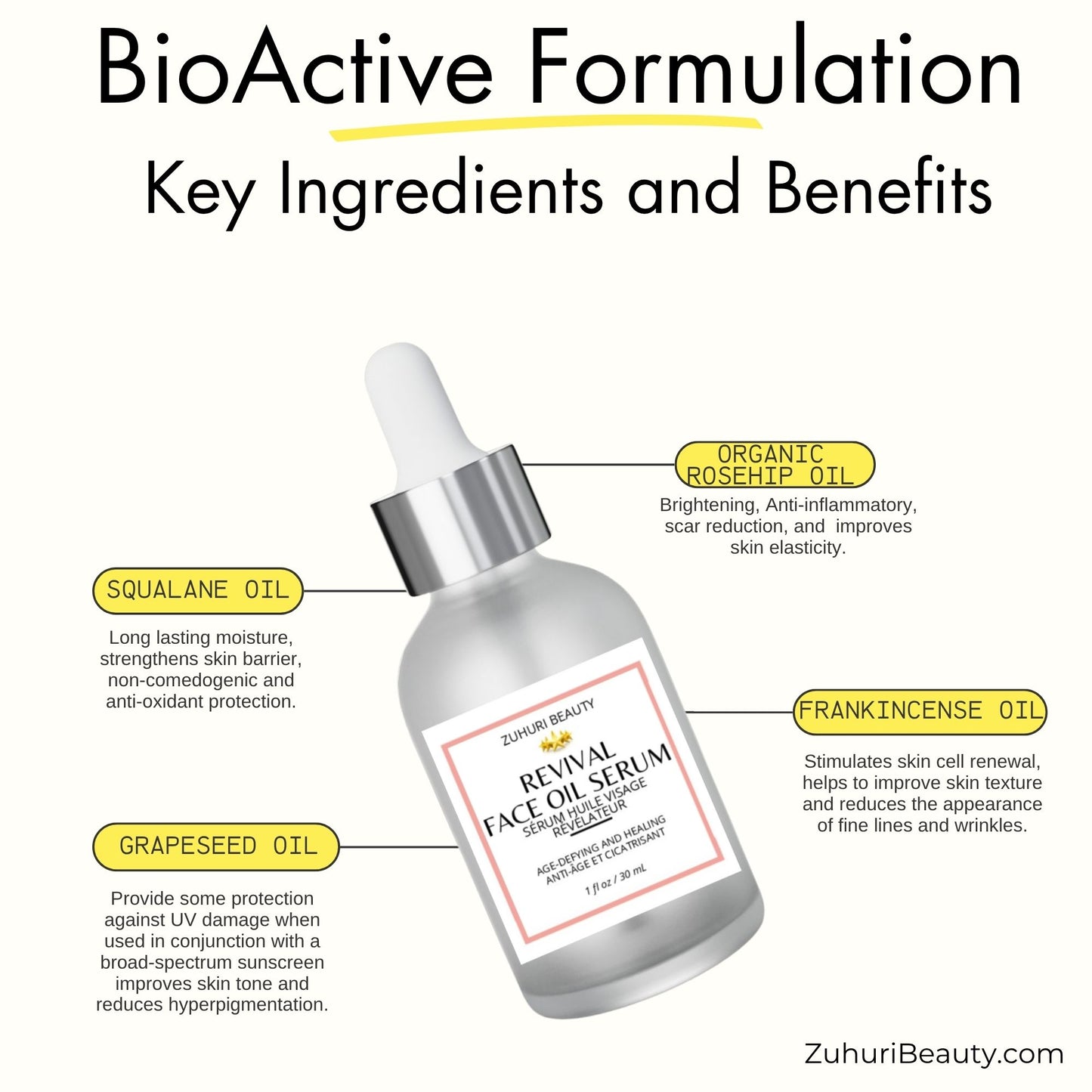 Zuhuri Beauty Age-Defying REVIVAL Face Oil Serum